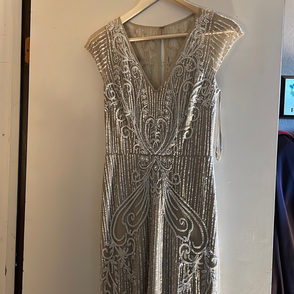 Wedding/bridesmaid/formal dress.  beautifully beaded and sequined.